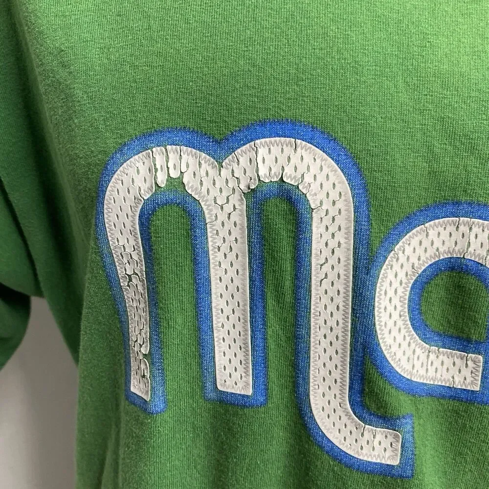Adidas Kelly Green Dallas Mavericks Dirk Nowitzki Hardwood CLASSIC L tshirt #41